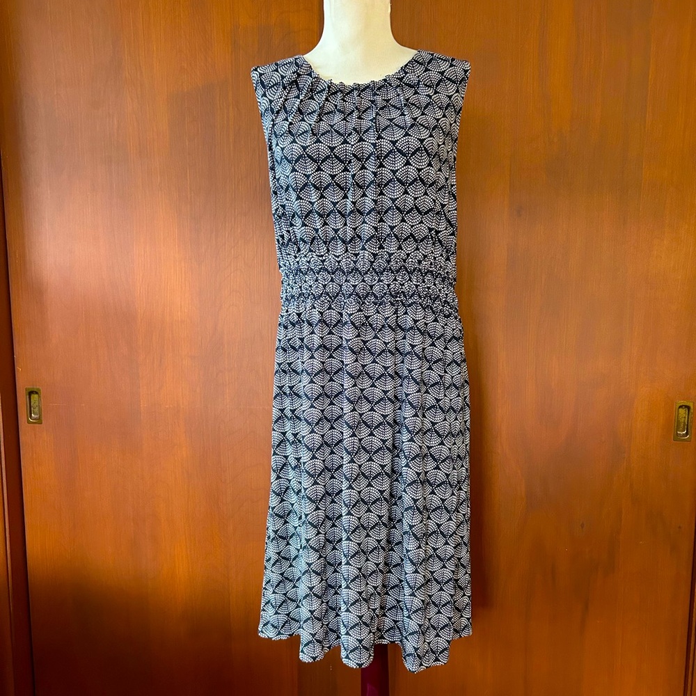 LL Bean black and white dress